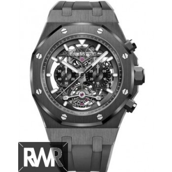 Réplica Audemars Piguet Royal Oak Tourbillon Cronógrafo Cerâmica Openworked 26343CE.OO.D002CA.01