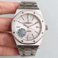 Réplica relogio Audemars Piguet Royal Oak 15400 Aco Inoxidável Prata Dial 