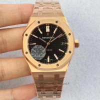 Réplica Audemars Piguet Royal Oak 15450 Ouro Rosa Marcador Preto 