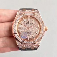 Réplica Audemars Piguet Royal Oak 15450 Ouro Rosa Diamantes Diamond Dial 