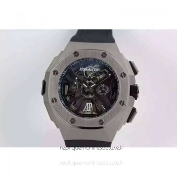 Réplica relogio Audemars Piguet Royal Oak Concept Laptimer Michael Schumacher Aco Inoxidável Skeleton Dial