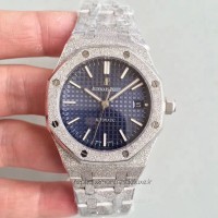 Réplica relogio Audemars Piguet Royal Oak Frosted Ouro 37MM 15454 Aco Inoxidável Marcador Azul 