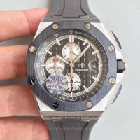 Réplica relogio Audemars Piguet Royal Oak Offshore 26400IO.OO.A004CA.01 Aco Inoxidável Marcador Preto 