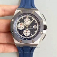 Réplica relogio Audemars Piguet Royal Oak Offshore 26401PO.OO.A018CR.01 Aco Inoxidável Marcador Azul 