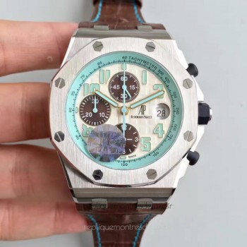 Réplica relogio Audemars Piguet Royal Oak Offshore Montauk Highway 26187ST.OO.D801CR.01 Aco Inoxidável Marcas Brancas