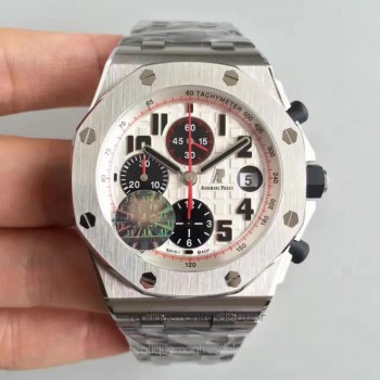 Réplica Audemars Piguet Royal Oak Offshore Panda 26170ST.OO.D101CR.02 Aco Inoxidável Marcas Brancas