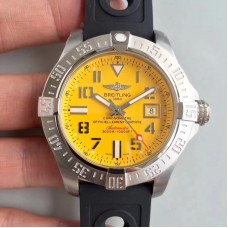 Breitling Avenger II Seawolf A1733110/BC30/152S/A20SS.1 Mostrador de aço inoxidável amarelo