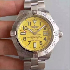 Réplica Breitling Avenger II Seawolf Amarelo Mostrador em aço inoxidável A1733110/I519/169A