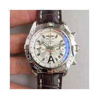 Réplica Breitling Chronomat 44 AB011012/G684/739P/A20BA.1 Mostrador branco em aço inoxidável