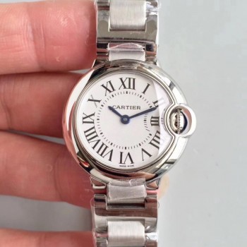 Réplica Ballon Bleu De Cartier 28MM W69010Z4 aco inoxidável Marcas Brancas Quartzo 