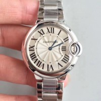 Réplica Ballon Bleu De Cartier 33MM W6920084 aco inoxidável Prata Dial Quartzo 