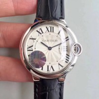 Réplica Cartier Ballon Bleu 36MM W69017Z4 aco inoxidável Prata Dial Rond Quartzo 