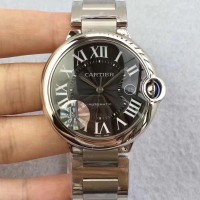 Réplica Cartier Ballon Bleu 42MM W6920042 aco inoxidável Marcador Preto