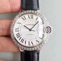 Réplica Cartier Ballon Bleu 42MM WE900951 aco inoxidável & Diamantes Marcas Brancas