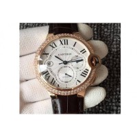 Réplica Cartier Ballon Bleu Chronograph Ouro Rosa & Diamantes Marcas Brancas