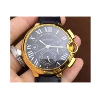 Réplica Cartier Ballon Bleu Chronograph Ouro Amarelo Marcador Preto