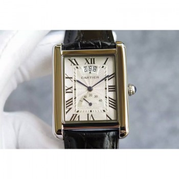 Réplica Cartier Tank Louis Cartier Extra Large W1560003 aco inoxidável Marcas Brancas