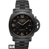 Réplica do relógio Panerai Luminor 1950 Tuttonero 3 Dias GMT Automático PAM00438