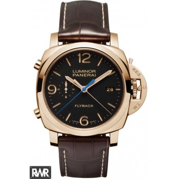 Réplica Panerai Luminor 1950 3 Dias Chrono Flyback Automático Oro Rosso PAM00525