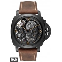 Réplica do relógio Panerai Luminor 1950 Turbilhão GMT Ceramica PAM00528