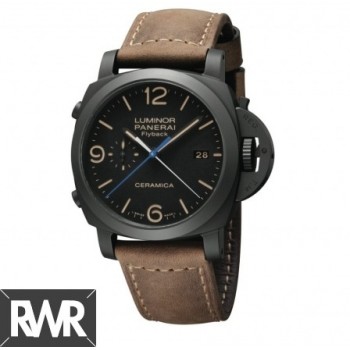 Réplica relogio Panerai Luminor 1950 3 Dias Chrono Flyback Automático Cerâmica PAM00580