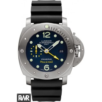 Copiar Panerai Luminor Submersível 1950 3 Dias GMT Automático Titanio 47mm PAM00719