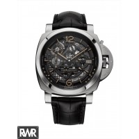 Réplica Panerai L'ASTRONOMO Luminor 1950 Turbilhão Fases da Lua Equação de Tempo GMT 50mm PAM00920