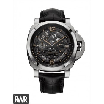 Réplica Panerai L'ASTRONOMO Luminor 1950 Turbilhão Fases da Lua Equação de Tempo GMT 50mm PAM00920