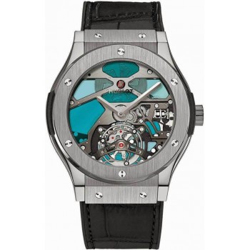 Hublot Classic Fusion Tourbillon Titanium Blue Vitrail 502.NX.0003.LR