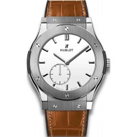 Hublot Classic Fusion Mostrador Ultrafino Branco em Titânio Brilhante 515.NX.2210.LR