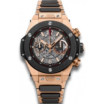 Pulseira de cerâmica de ouro Hublot Big Bang Unico King 411.OM.1180.OM