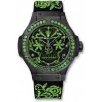 Hublot Big Bang Broderie Açúcar Crânio Fluo Malachik Verde 343.CG.6590.NR.1222