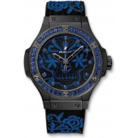 Hublot Big Bang Broderie Açúcar Crânio Fluo Cobalto Azul 343.CL.6590.NR.1201