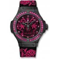 Hublot Big Bang Broderie Açúcar Crânio Fluo Rosa Choque 343.CP.6590.NR.1233