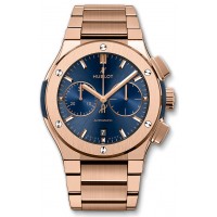 Pulseira Hublot Blue Chronograph King Gold 45 mm 520.OX.7180.OX