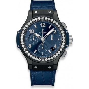 Hublot Big Bang Cerâmica Azul Diamantes 41mm 341.CM.7170.LR.1204