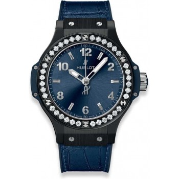 Hublot Big Bang Cerâmica Azul Diamantes 38mm 361.CM.7170.LR.1204