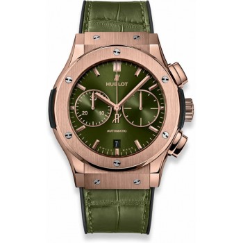 Hublot Classic Fusion Chronograph King Gold Green 45mm 521.OX.8980.LR