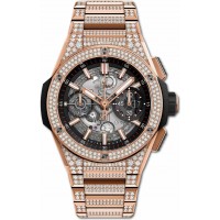 Pulseira Integral Hublot Big Bang Rose 'King' Ouro Pavé Diamantes 42mm 451.OX.1180.OX.3704