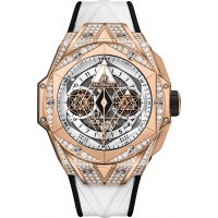 Hublot Big Bang Sang Bleu II King Gold White Pave 418.OX.2001.RX.1604.MXM20