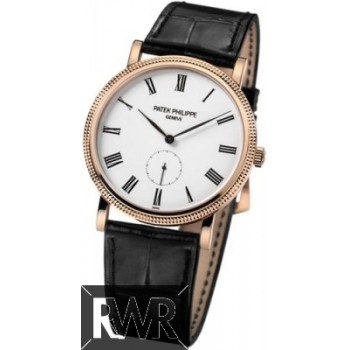 Réplica relogio Patek Philippe Calatrava Masculino Rose Gold 5119R-001