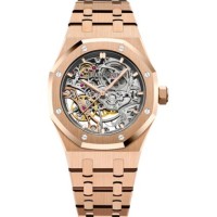 Réplica Relógio Relógio Audemars Piguet Royal Oak Double Balance Wheel perfurado em ouro rosa