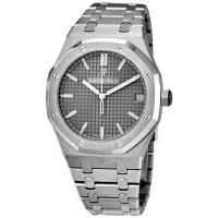 Réplica Relógio Audemars Piguet Royal Oak masculino 41 mm aço automático com mostrador cinza 15500ST.OO.1220ST.02