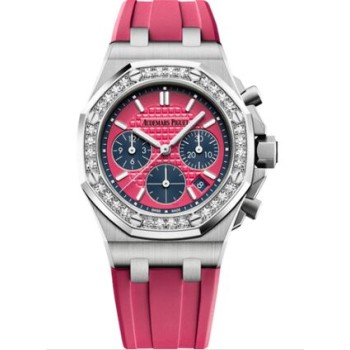 Réplica Relógio Audemars Piguet Royal Oak OffShore 26231 Lady Chronograph Réplica de relógio de diamante rosa em aço inoxidável