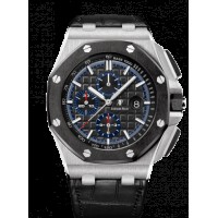 Réplica Relógio Audemars Piguet Royal Oak Offshore Chronograph Platinum Case Mostrador Preto 44 mm Relógio Masculino 26411PO.OO.A002CR.01