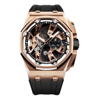 Réplica Relógio Relógio Audemars Piguet Royal Oak Offshore Tourbillon cronógrafo em ouro rosa