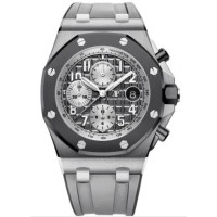 Réplica Relógio Réplica de relógio Audemars Piguet Royal Oak Offshore 26470 titânio cinza borracha