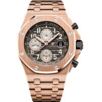 Réplica Relógio Relógio com pulseira Audemars Piguet Royal Oak Offshore 26470 rosa ouro cinza