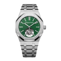 Réplica Relógio Audemars Piguet Royal Oak Turbilhão Voador Automático Titânio Verde 26534TI.OO.1220TI.01