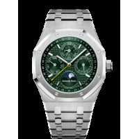 Réplica Relógio Audemars Piguet Royal Oak Calendário Perpétuo 41 Relógio Aço Inoxidável/Verde 26606ST.OO.1220ST.01